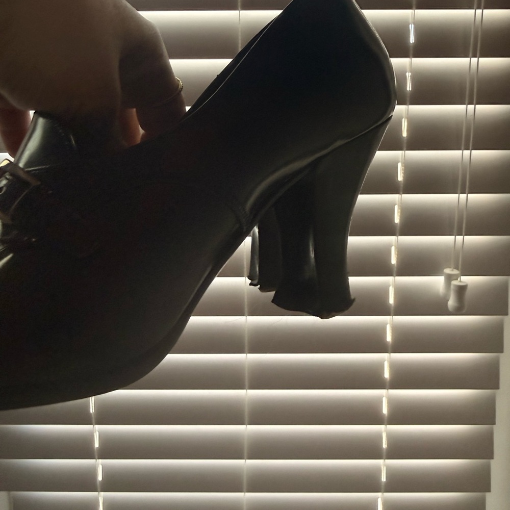 Prada Glossy Black Buckle Loafers - Picture 3 of 6